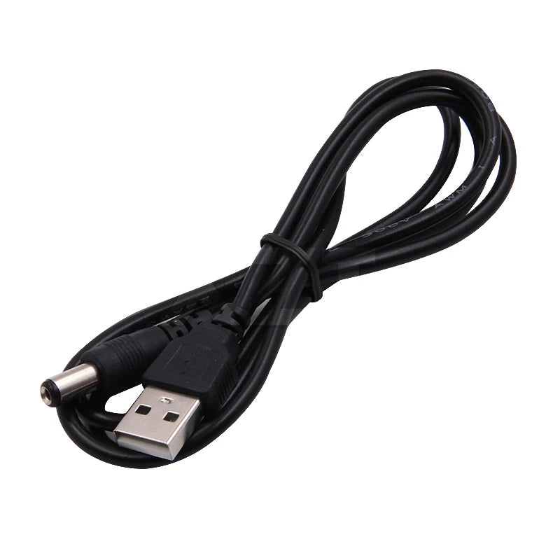 1M USB Port To 5.5 x 2.1mm 5V DC Barrel Jack Power Cable Connector For Small Electronics Devices