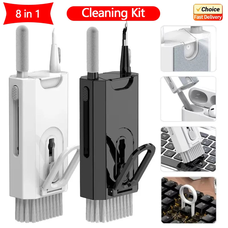 2026 New 8 in 1 Electronics Cleaning Kit Keyboard Cleaner for Computer Laptop Phone AirPods Headset with Keycap Puller T