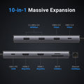 UGREEN Dual HDMI USB-C HUB 8K 4K HDMI Adapter 10 in 1 Splitter with RJ45 USB3.0 PD 100W Dock for MacBook Pro Air Laptop 